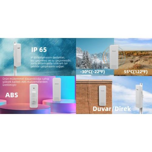 VİDEOPARK 2Lİ SET 5G/900MBPS (DIŞ ORTAM ACCESS POİNT 5KM) VP-5800CPE-2LISET Noktadan Noktaya Aktarıcı TEKLİ - Access Pointler ürünleri tekmarshop.com'da